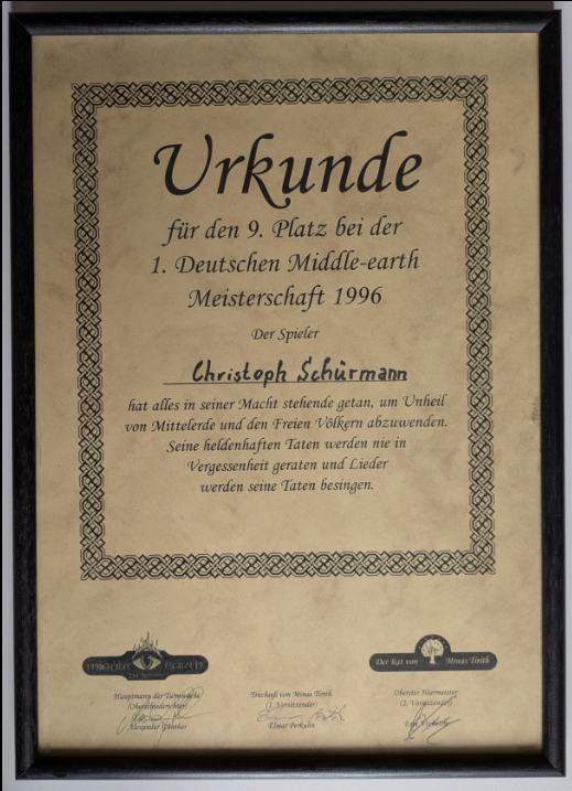 Urkunde Meisterschaft